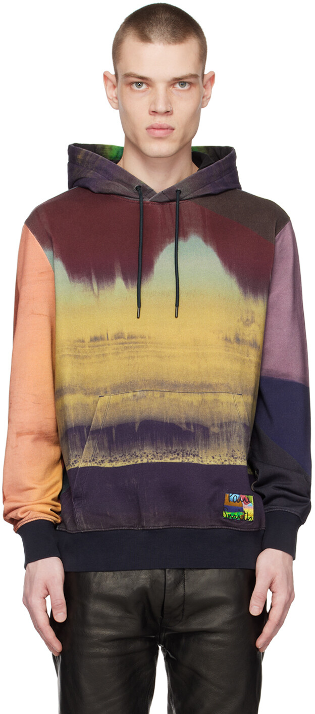 

Разноцветная худи с абстрактной краской Paul Smith