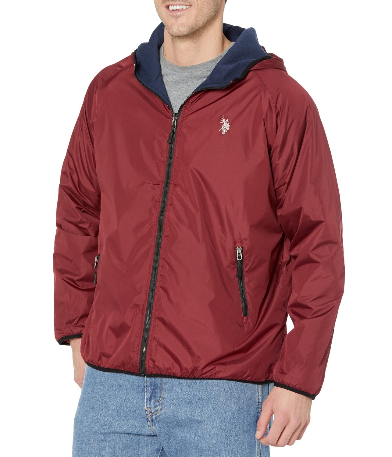 

Худи U.S. POLO ASSN., Big & Tall Reversible Fleece Hoodie, Коричневый