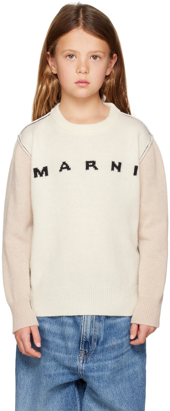 

Детский свитер Off-White с цветными блоками Marni