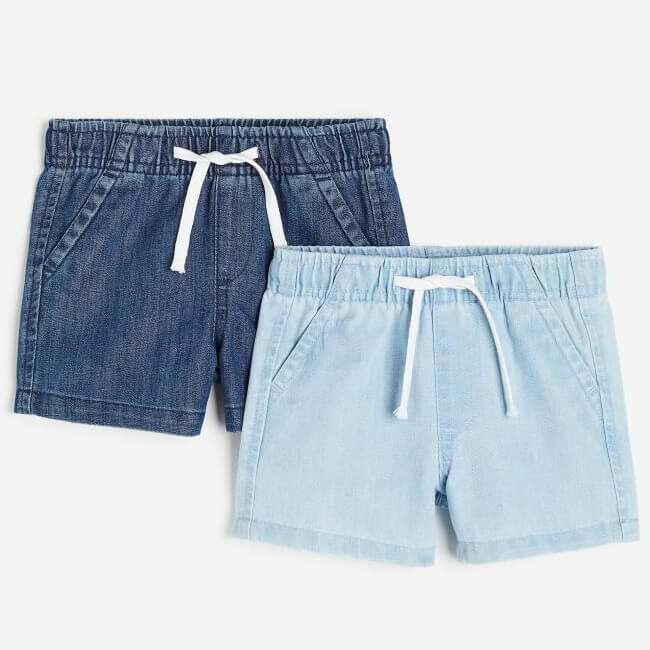 

Комплект шорт H&M Denim, 2 предмета, синий/голубой