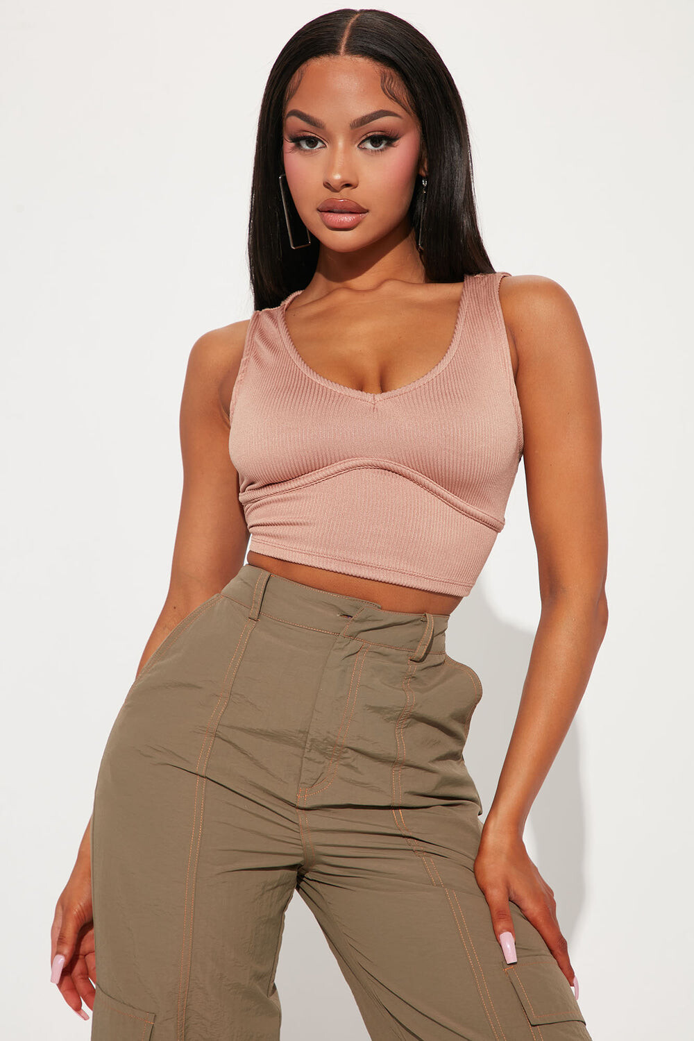 

Топ Fashion Nova IT91799, серо-коричневый