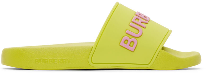 

Зеленые шлепанцы Furley Burberry