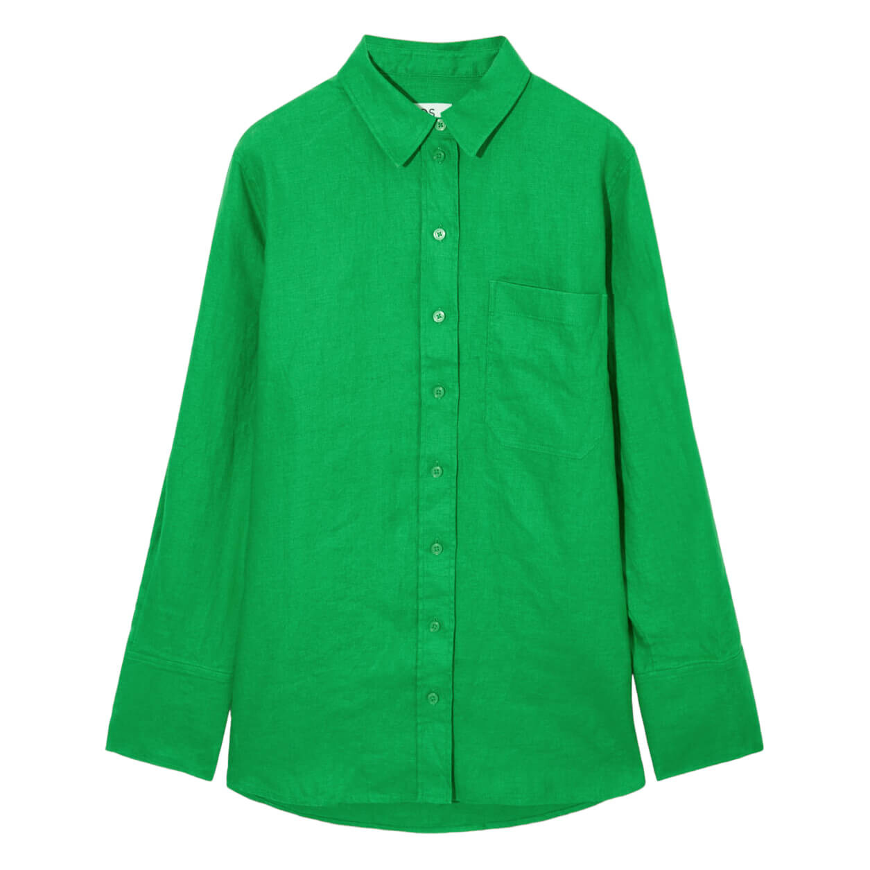 

Рубашка COS Oversized Linen, ярко-зеленый