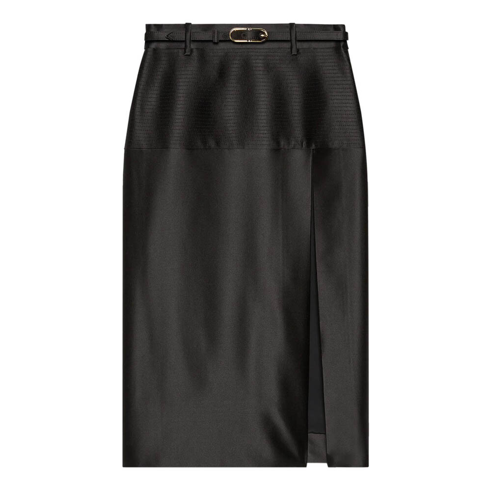 

Юбка Gucci Silk Duchesse Embroidered, черный