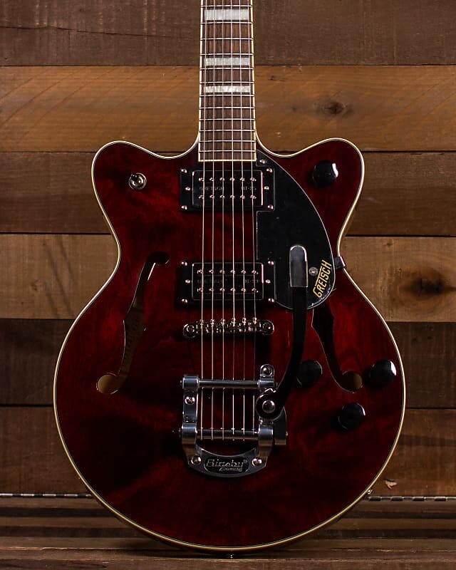 

Gretsch G2655T Streamliner Double-Cut с Bigsby, Laurel FB, Морилка под грецкий орех G2655T Streamliner Center Block Jr. Double-Cut with Bigsby, ...