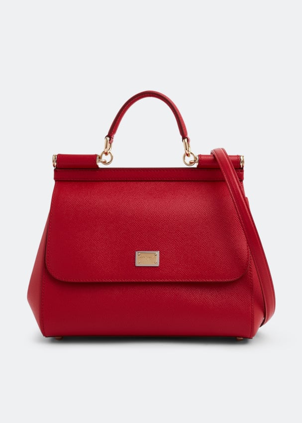Сумка DOLCE&GABBANA Sicily Dauphine medium handbag, красный