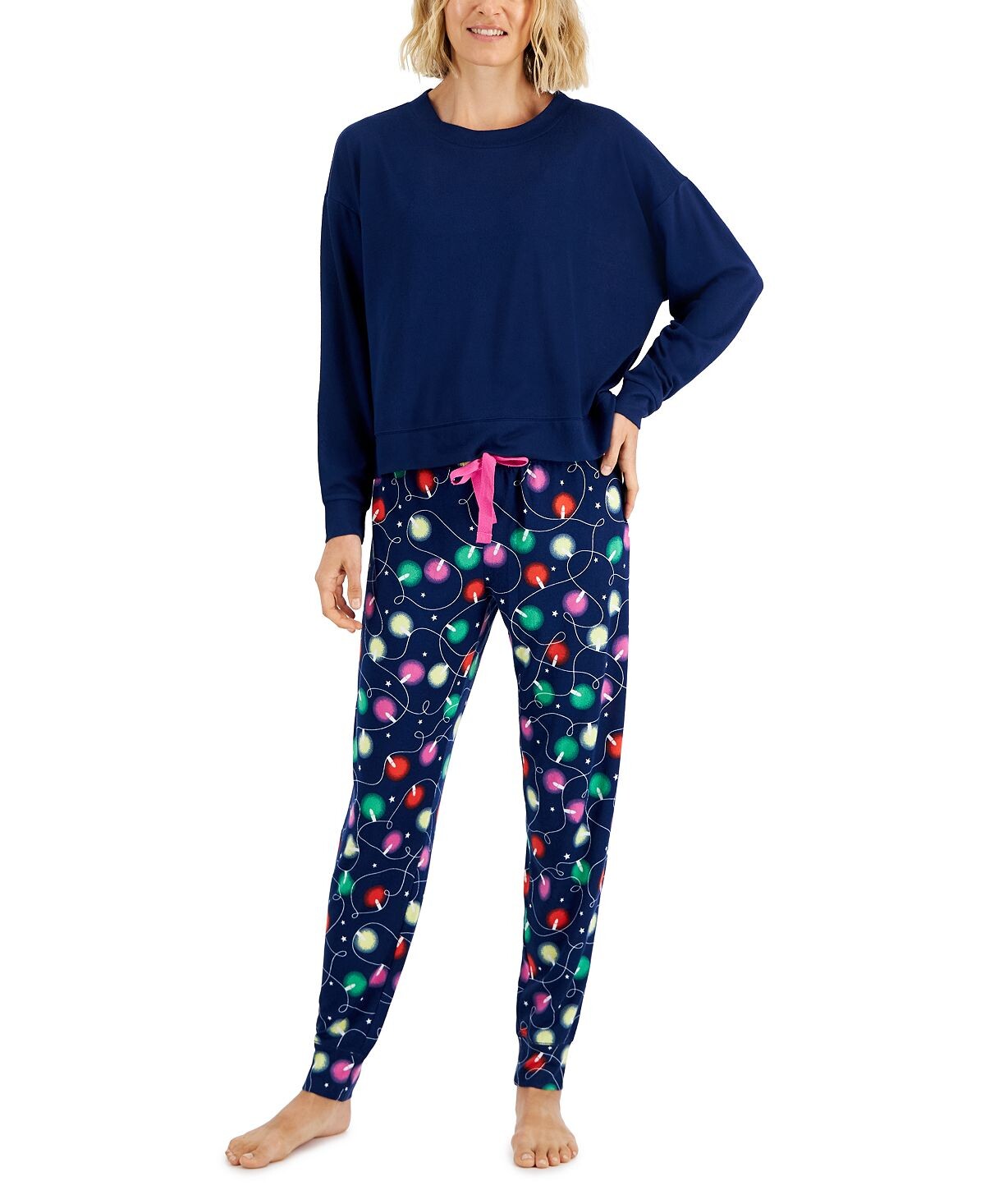 

Женский комплект пижамы mix it с длинным рукавом, созданный для macy's Jenni, мульти