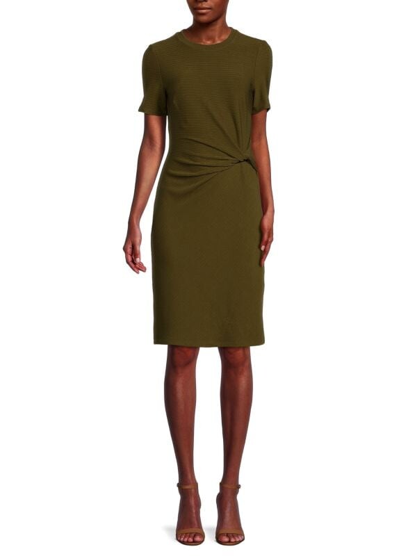 

Платье-футболка с драпировкой twist Tommy Hilfiger Dark olive