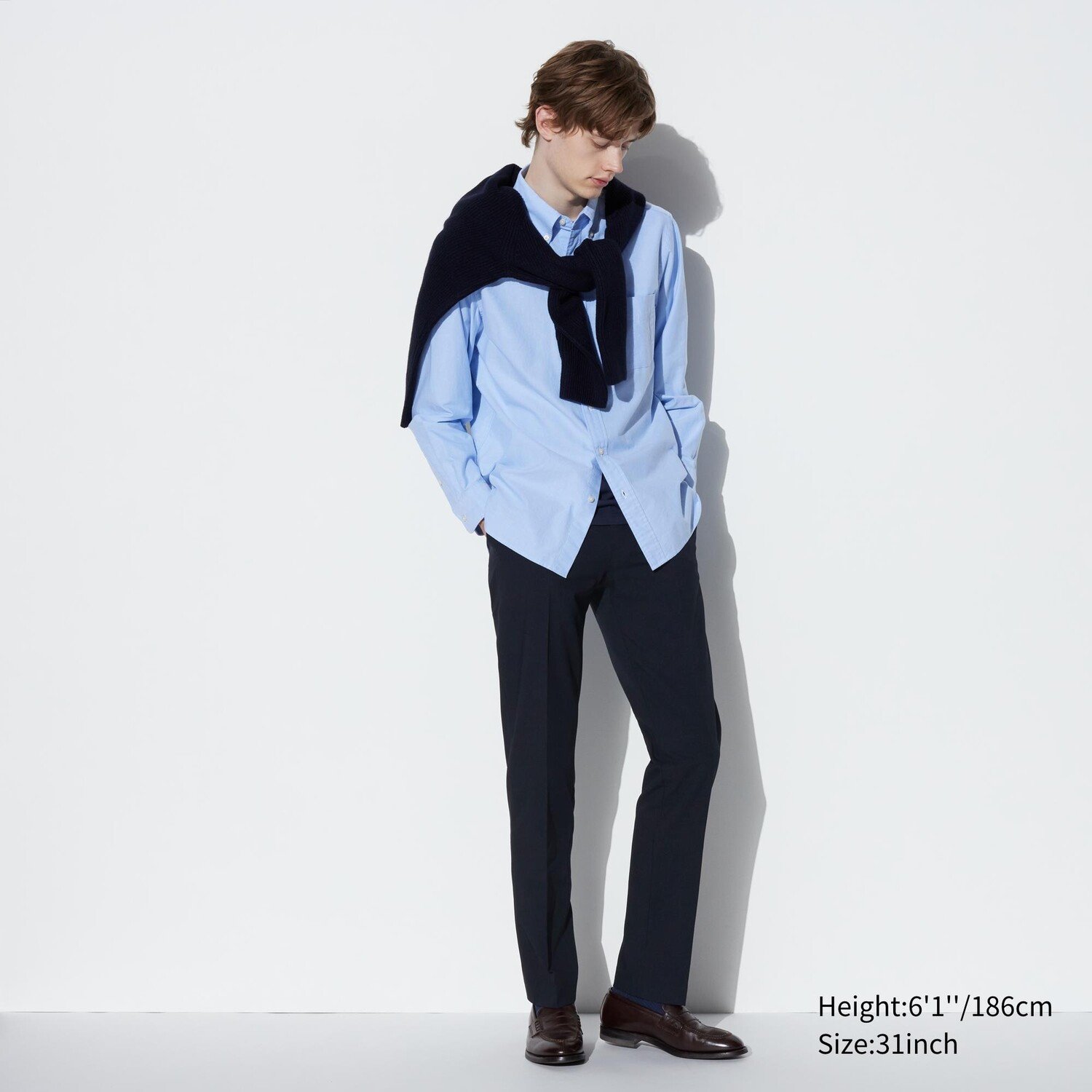 

Шерстяные брюки AirSense UNIQLO, темно-синий