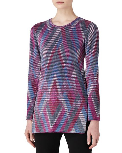 

Жаккардовый свитер с длинными рукавами Emporio Armani, цвет Purple
