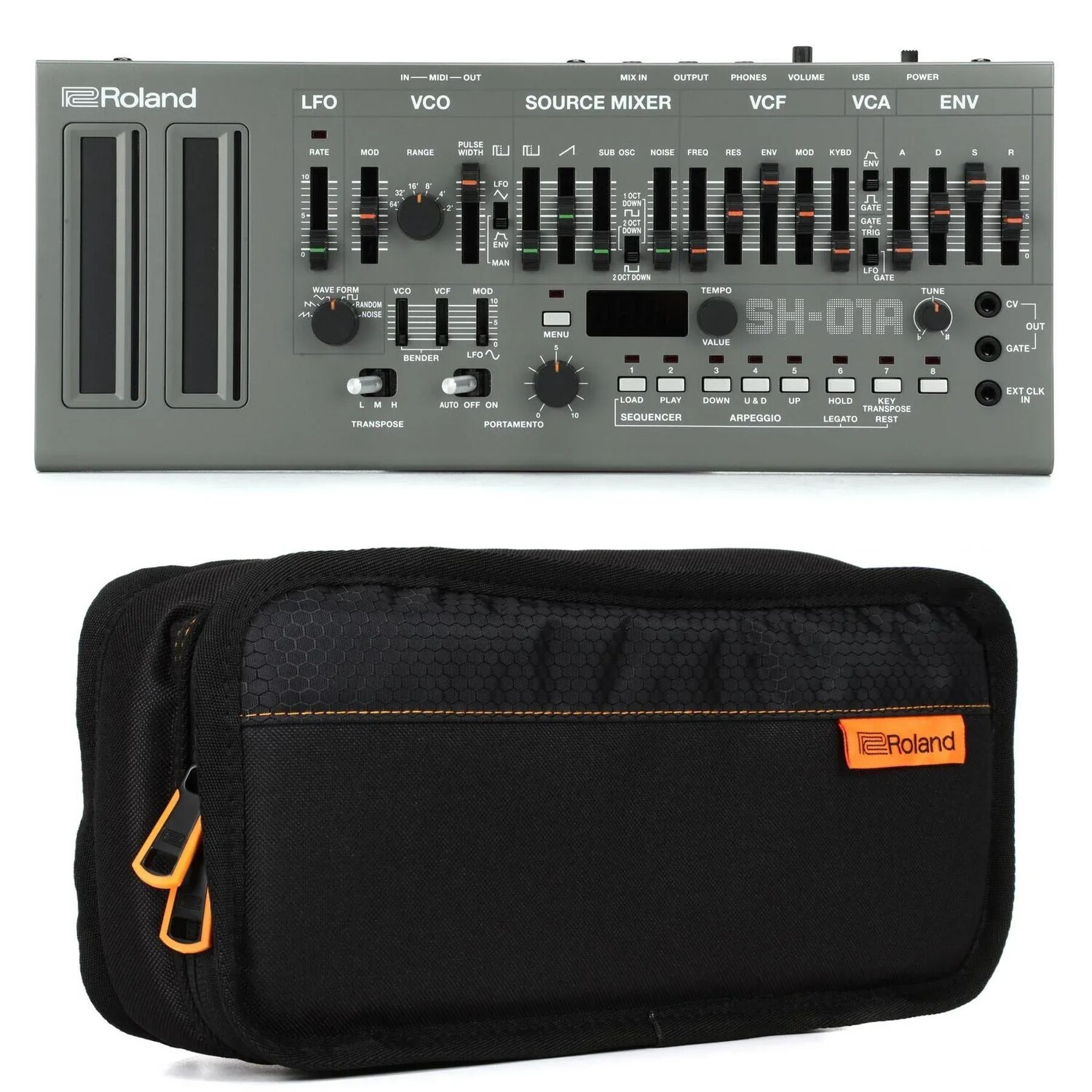 

Синтезатор серии Roland SH-01A Boutique с секвенсором и сумкой для переноски