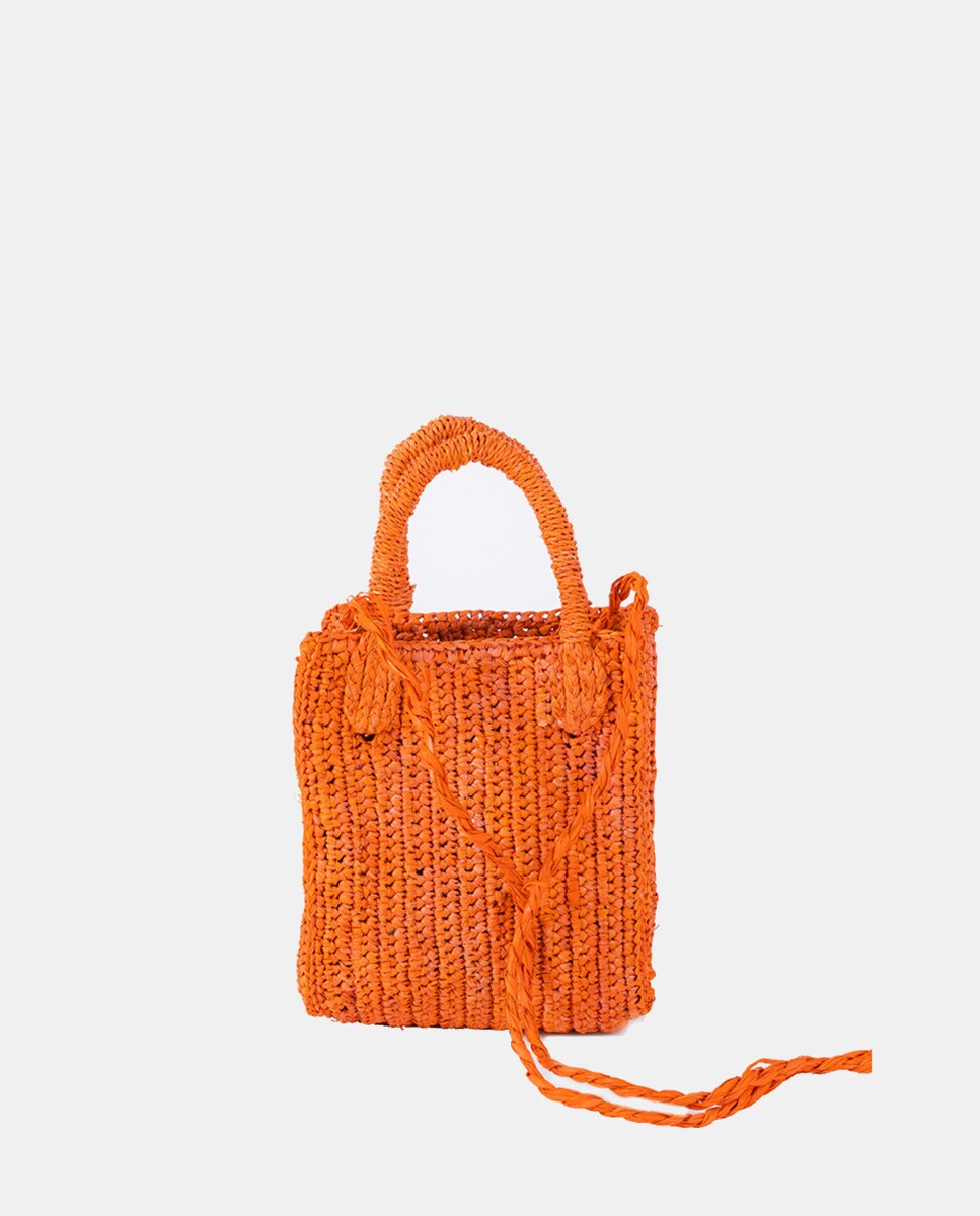 цена Оранжевая сумка через плечо Mini Mimi из рафии с несколькими ручками Hat Attack, оранжевый