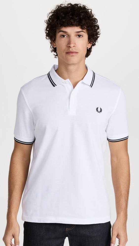 

Рубашка Fred Perry Twin Tipped Fred Perry, белый