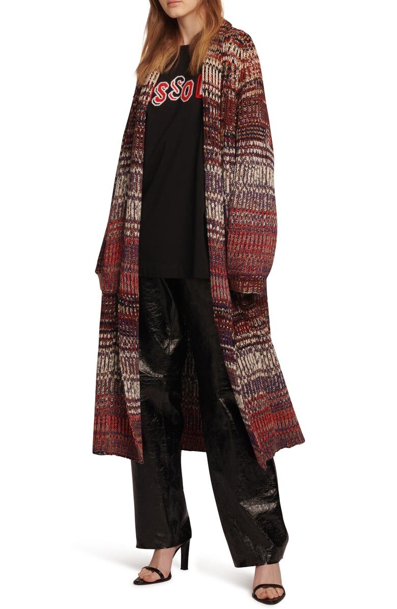 

Трикотажный длинный кардиган из смесовой шерсти Space Dye MISSONI