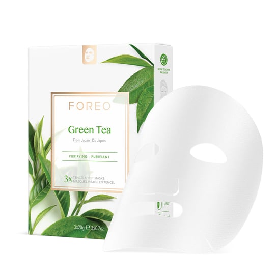 Очищающая маска для лица с экстрактом зеленого чая, 3 шт. Foreo, Green Tea