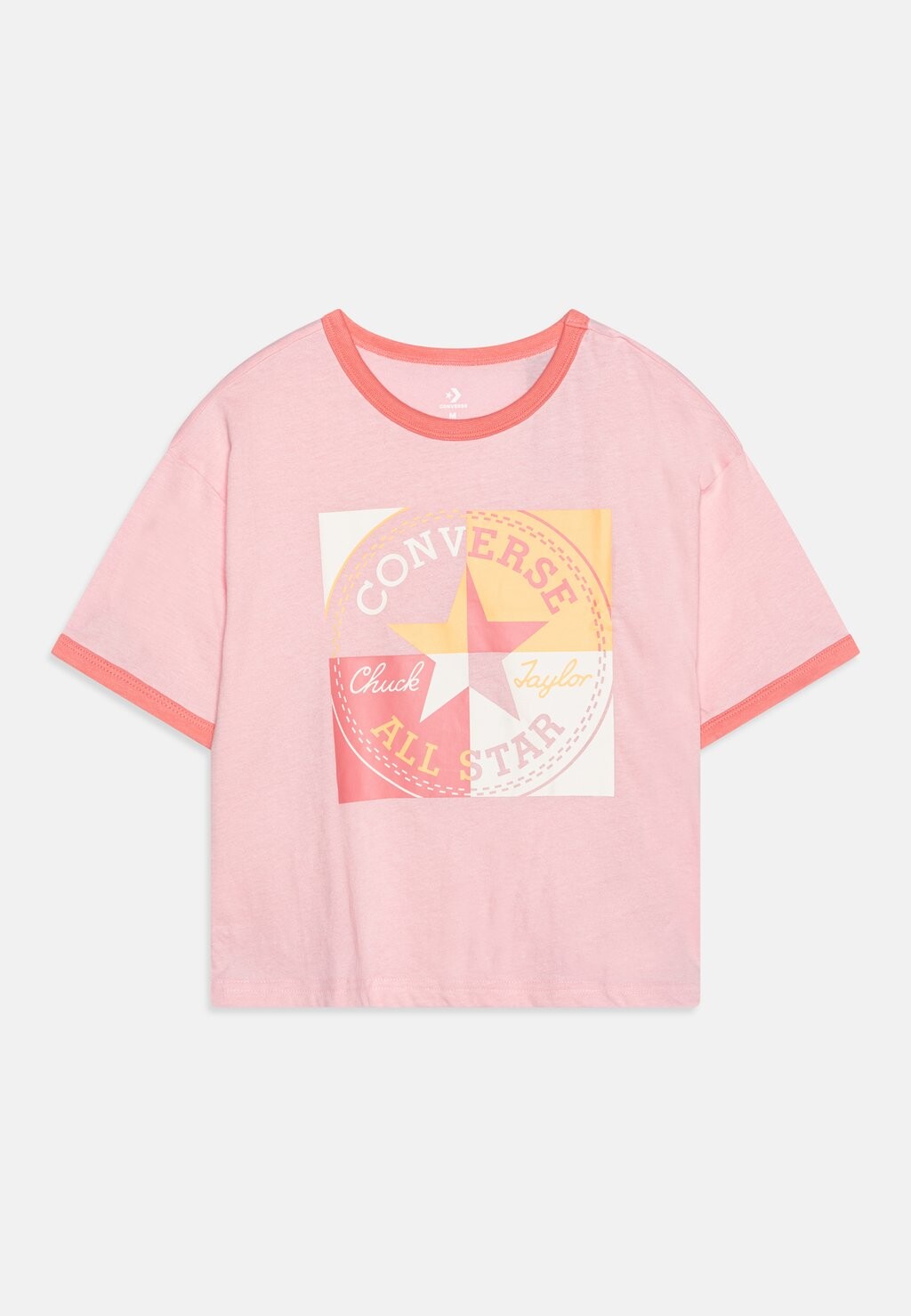 

Футболка с принтом RINGER BOXY Converse, цвет sunrise pink