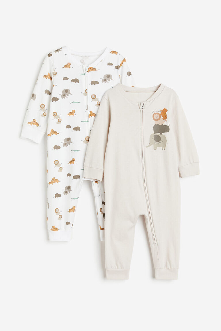 

Две пары хлопковых пижам с рисунком H&M, серый