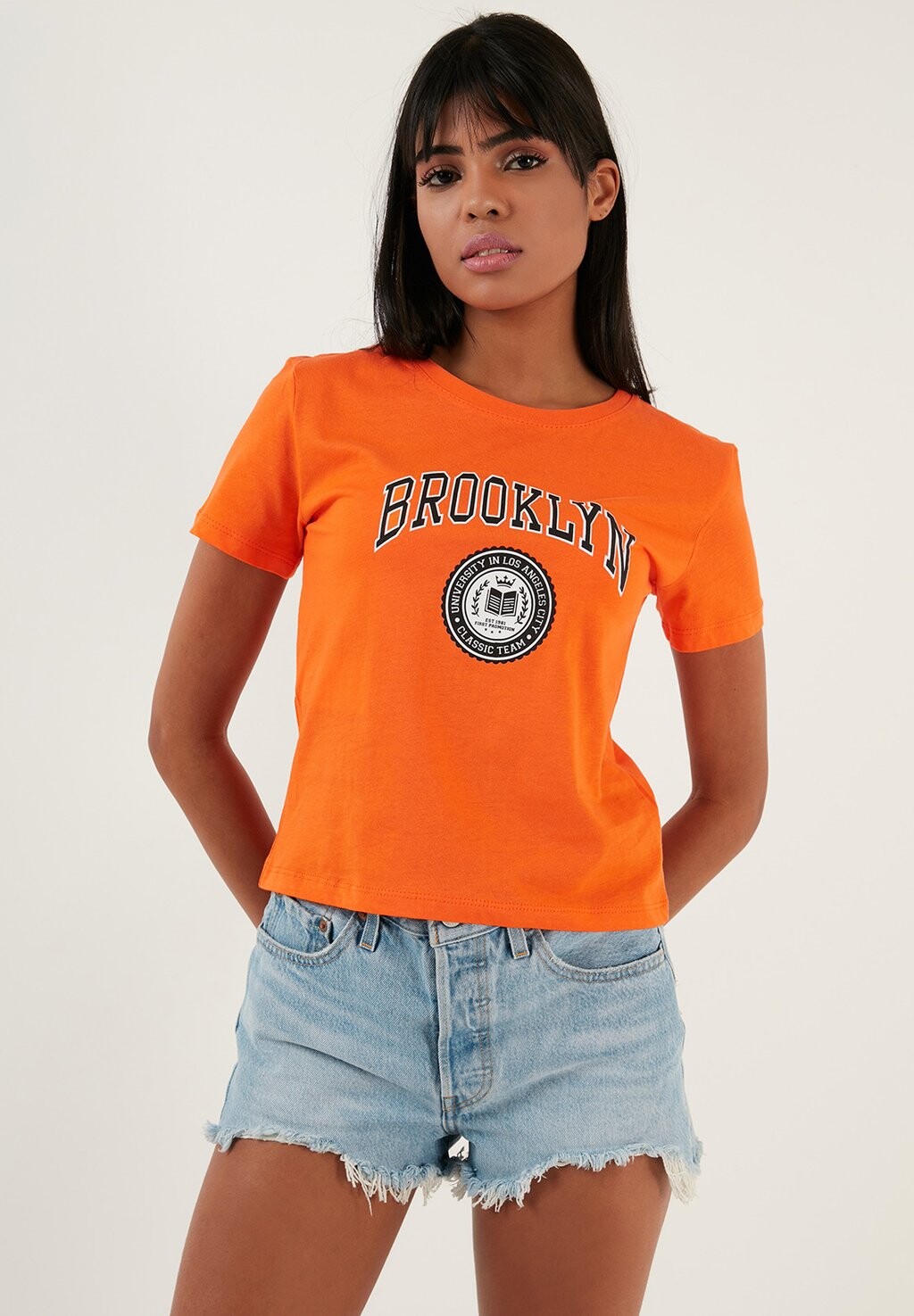 

Футболка с принтом LELA, цвет orange