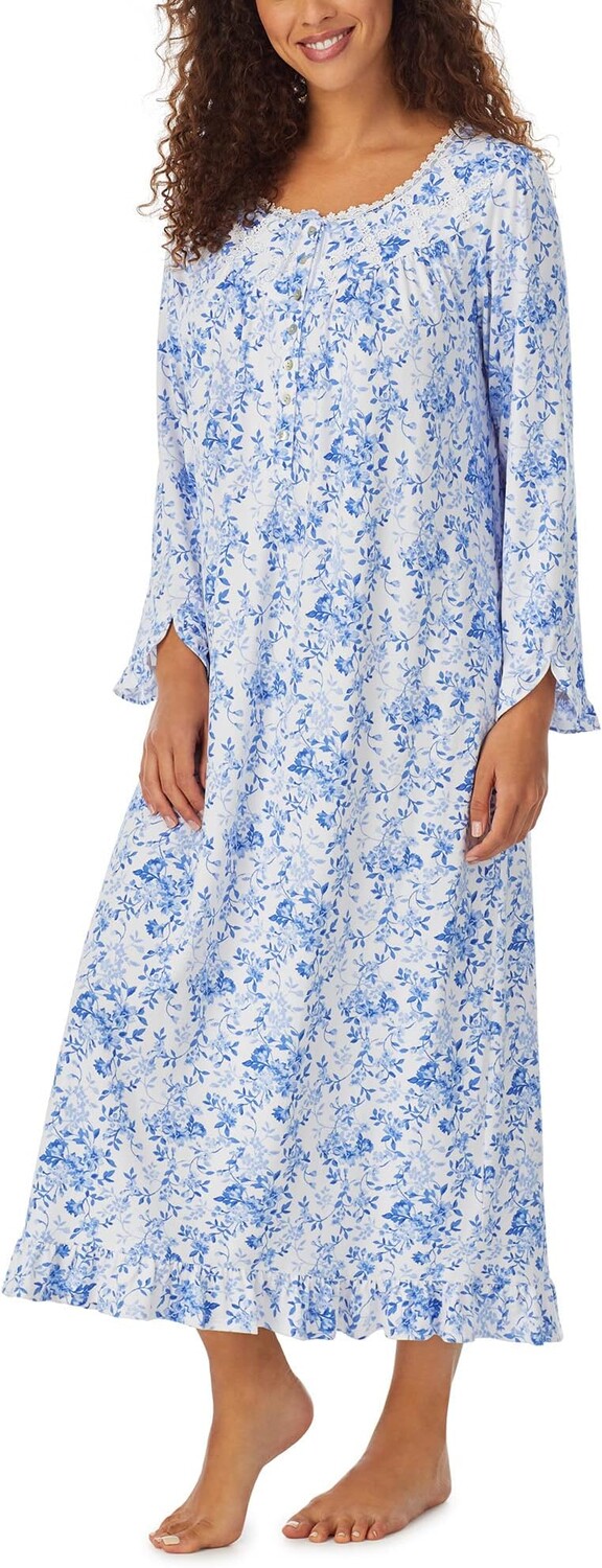 

Свитер с длинными рукавами, вязаное балетное платье Eileen West, цвет White Blue Floral