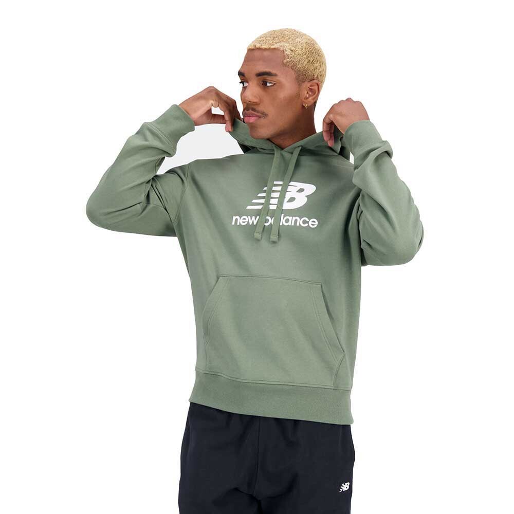 

Худи New Balance Essentials Stacked Logo French Terry, зеленый