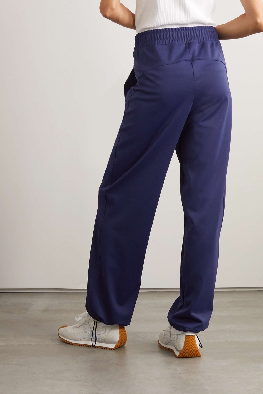 

JW ANDERSON + Спортивные брюки прямого кроя из эластичного джерси с вышивкой Run Hany, синий