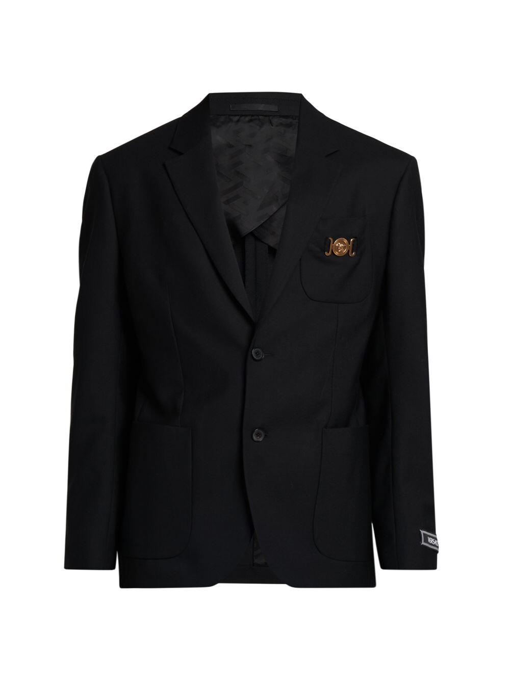 

Шерстяной блейзер Versace, черный