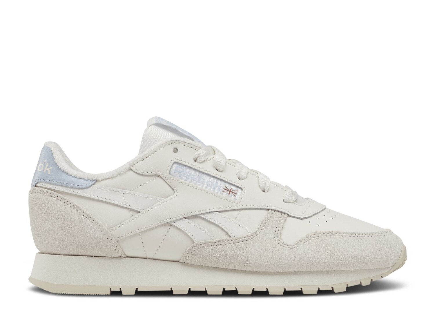 

Кроссовки Reebok Classic Leather 'Vintage Chalk Feel Good Blue', кремовый, Бежевый;серый