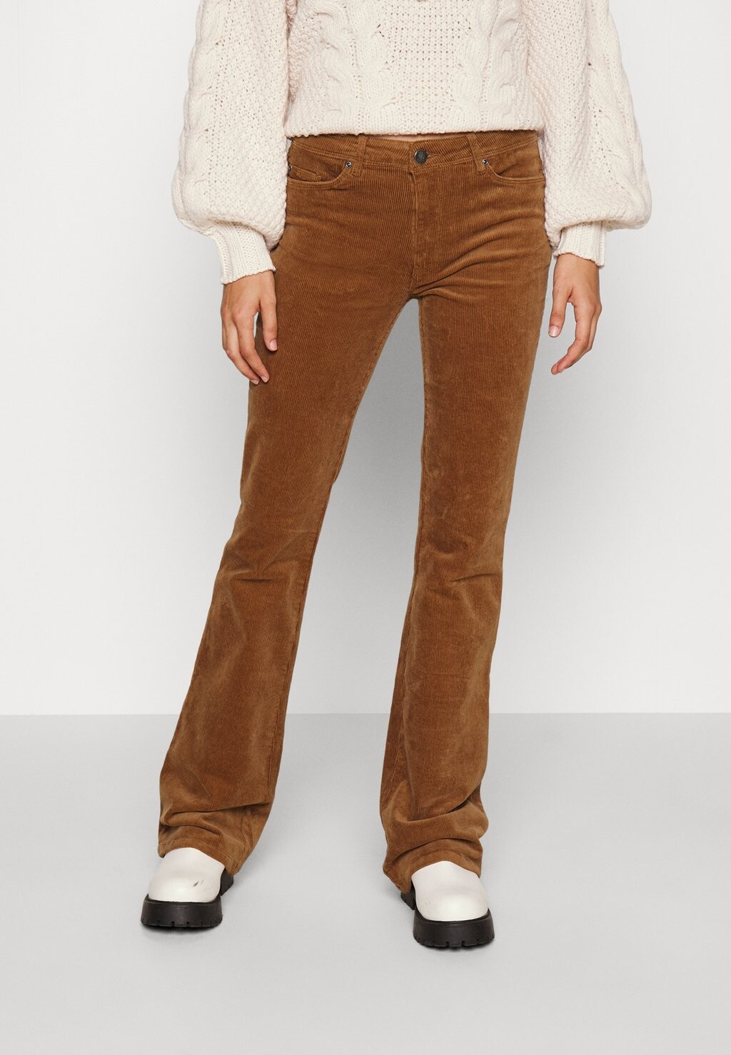 

Брюки ONLY Onlmartha Mid Flared Pants, ириска, Коричневый