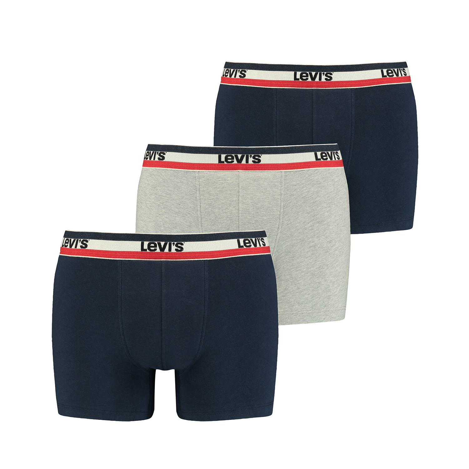 Боксеры Levi´s Boxershorts LEVIS Men Sprtswr Logo Boxer 3P, цвет Navy / Grey Melange
