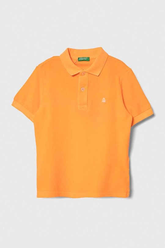 Рубашка-поло из детской шерсти United Colors of Benetton, оранжевый
