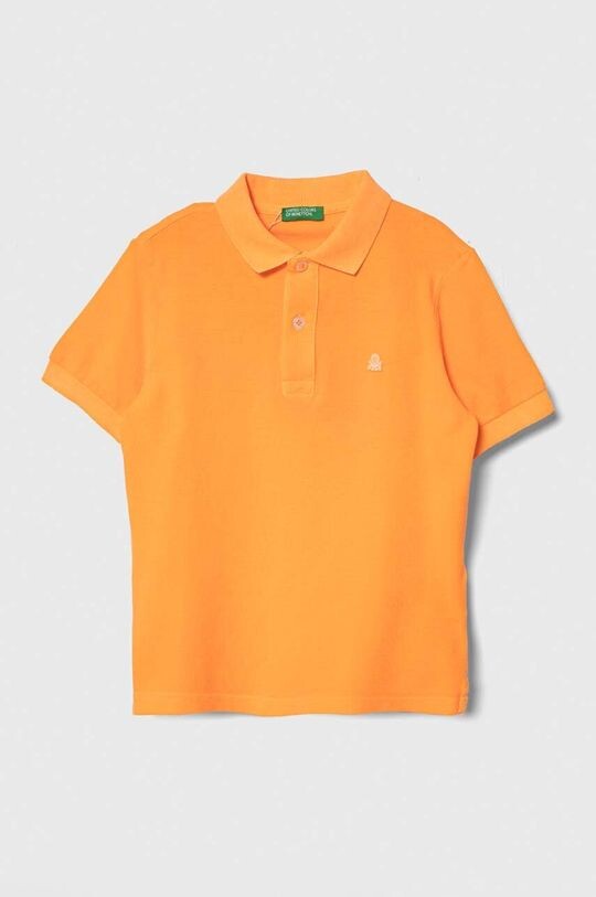 

Рубашка-поло из детской шерсти United Colors of Benetton, оранжевый