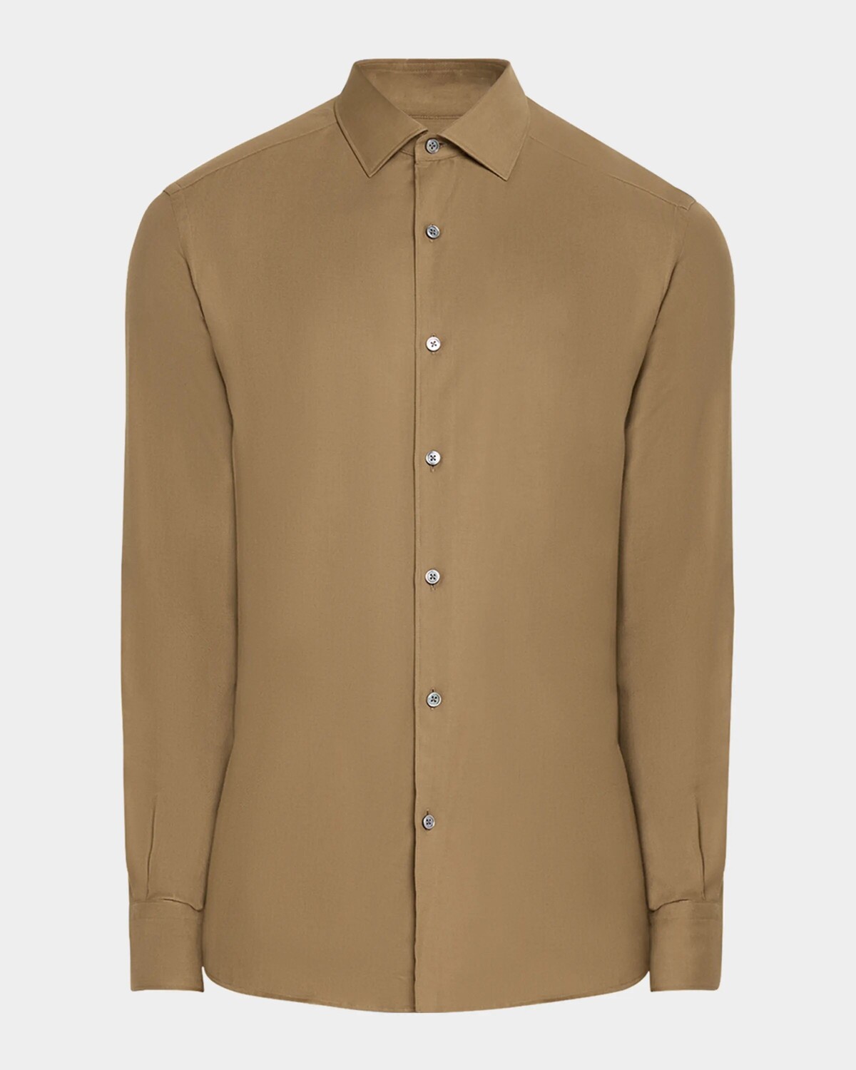 

Мужская спортивная рубашка Cashco из хлопка и кашемира Zegna, цвет Dk Grn Sld
