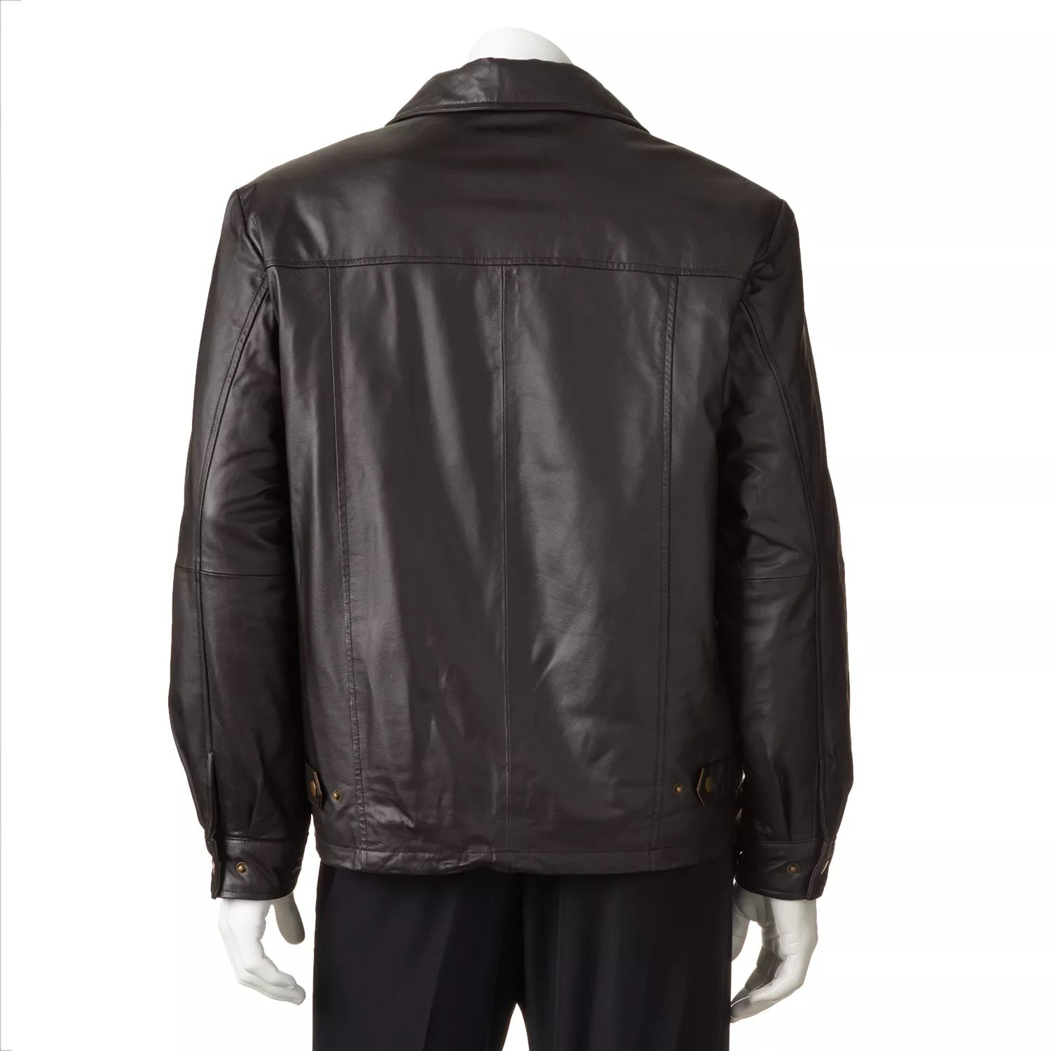 Куртка с открытым низом из новозеландской кожи ягненка Big & Tall Excelled, коричневый