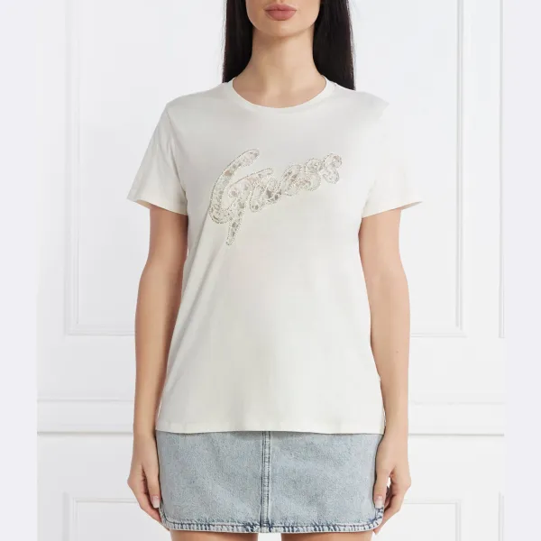 

Футболка стандартного кроя Guess, бежевый
