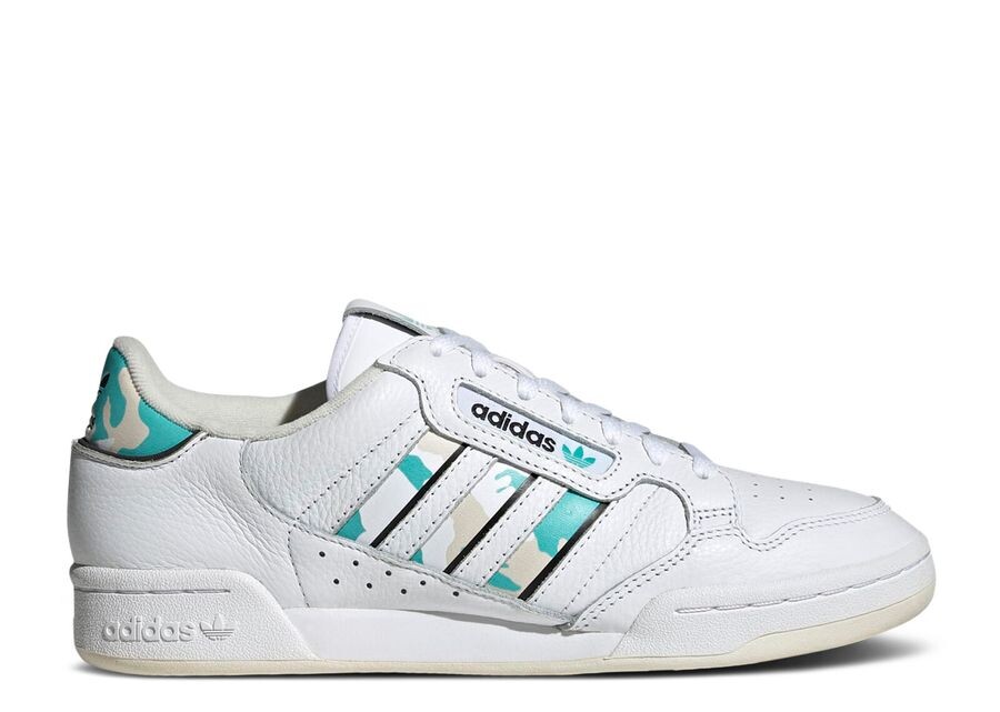 

Кроссовки adidas Continental 80 Stripes 'White Aqua Camo', белый