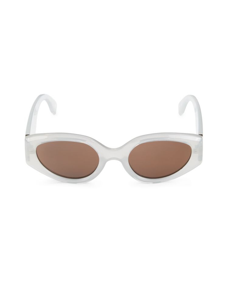 

Овальные солнцезащитные очки Gym Plastics 53MM Le Sustain By Le Specs Eyewear, белый