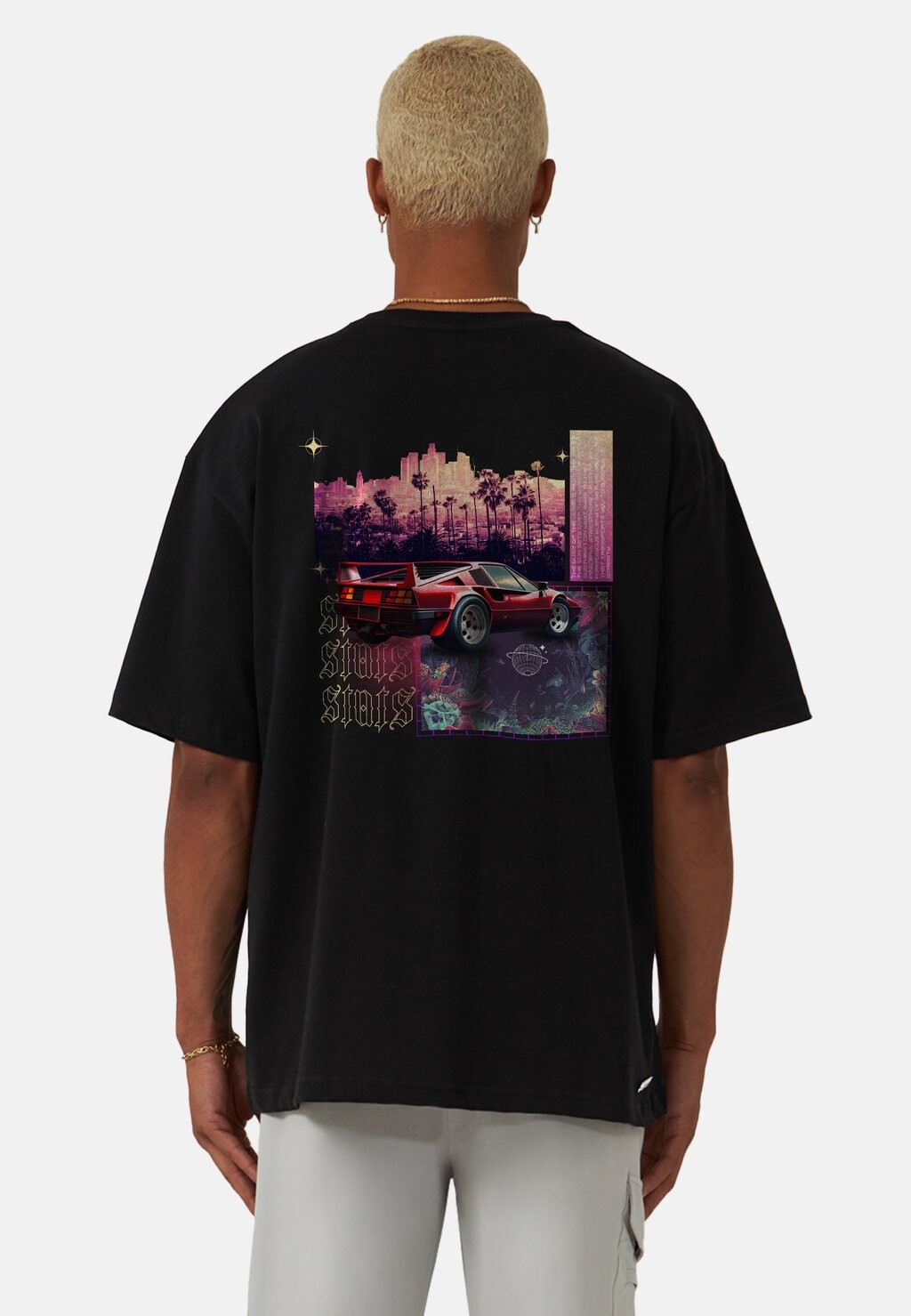 

Футболка с принтом THE BUZZ OVERSIZED HEAVY Stats, цвет black