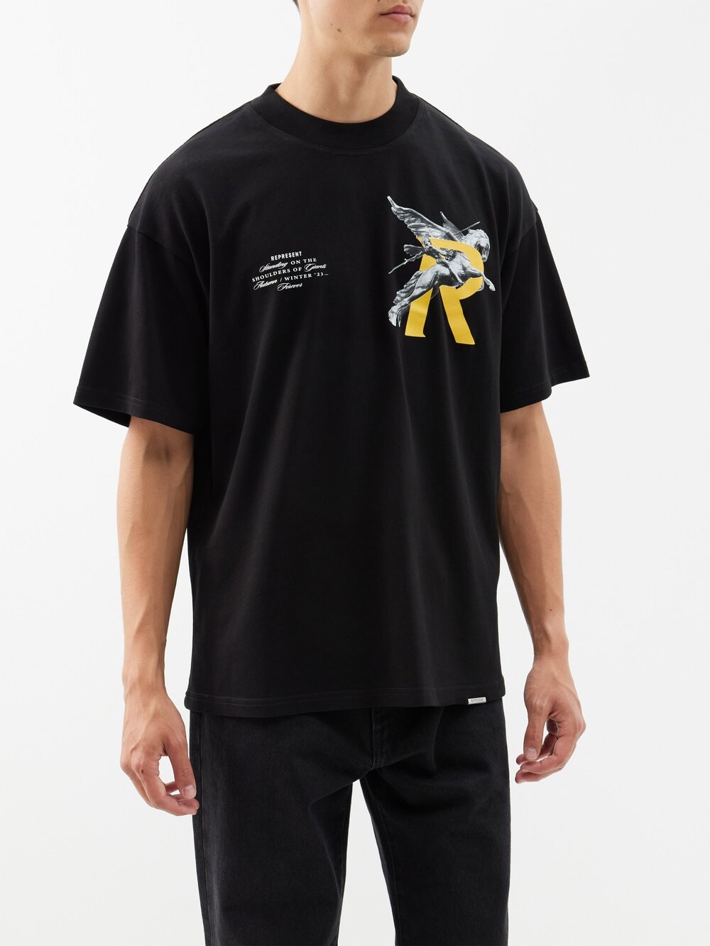 

Футболка giants из хлопкового джерси Represent, черный