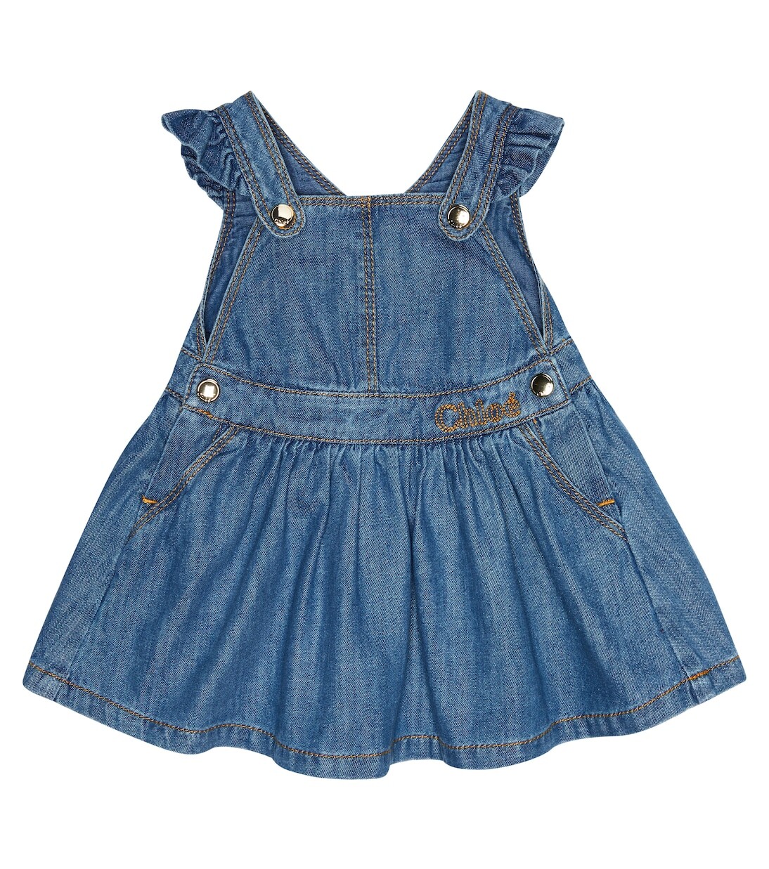 

Детское джинсовое платье Chloé Kids, синий