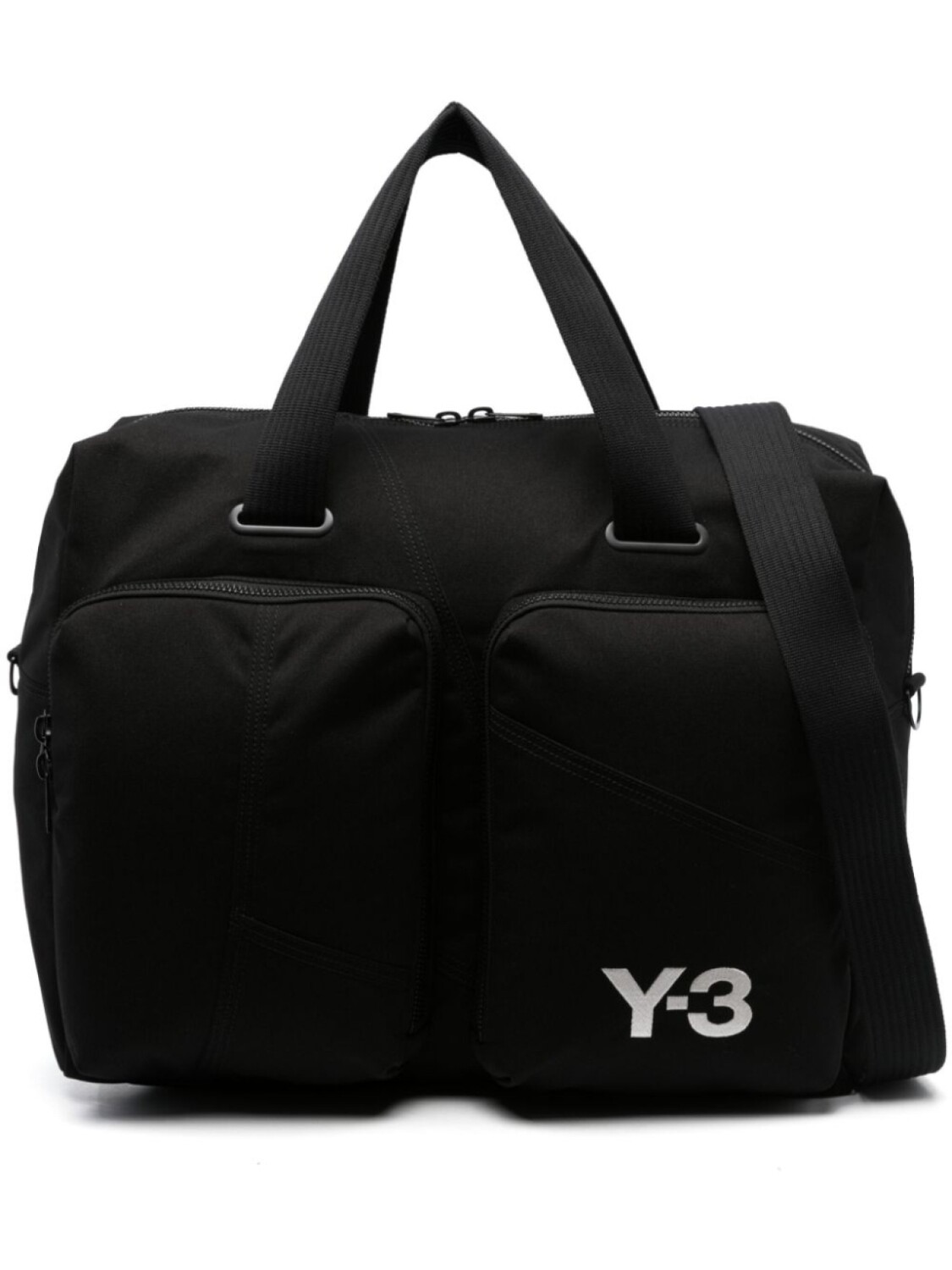 

Y-3 сумка с вышитым логотипом, черный