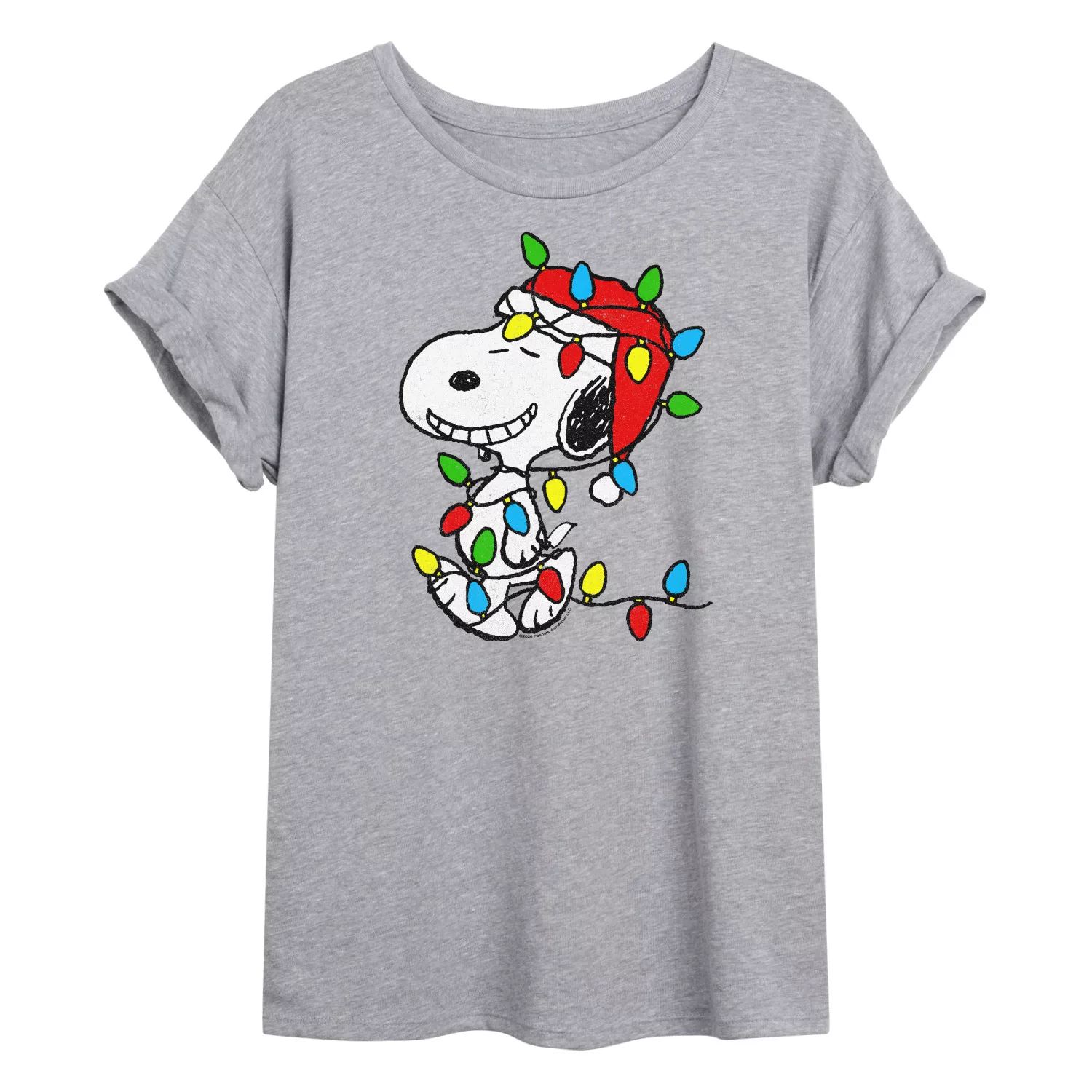 цена Детская футболка Peanuts Snoopy Lights с струящимся рисунком и рисунком Licensed Character