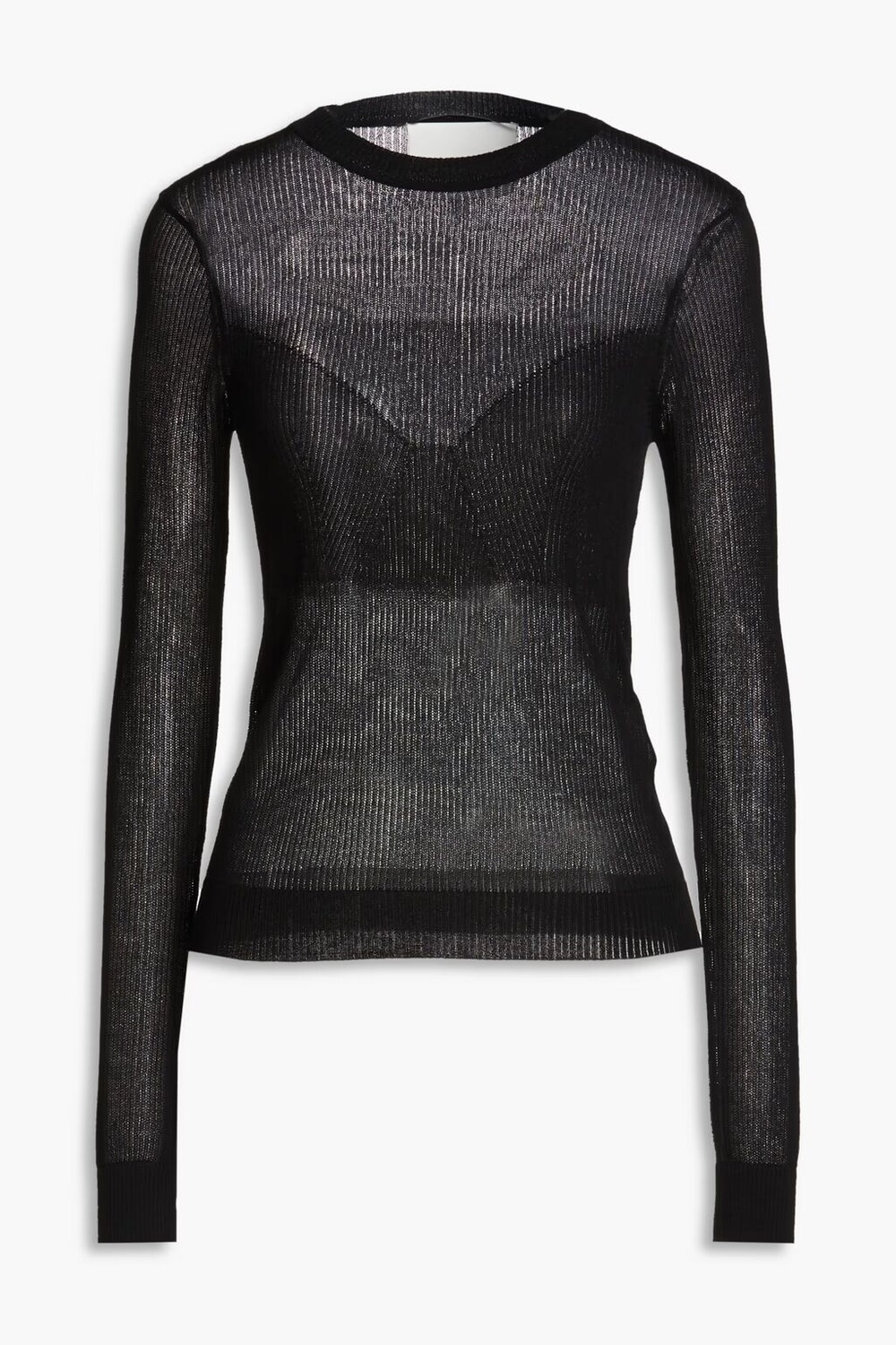 

Свитер в рубчик из смесового хлопка 3.1 Phillip Lim, черный