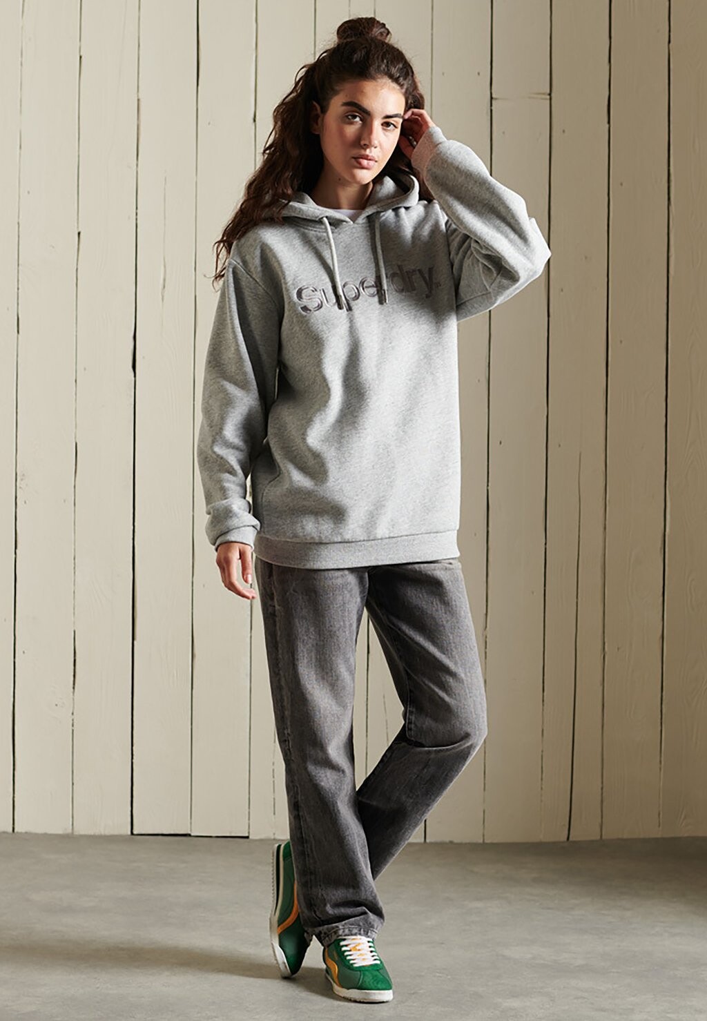 

Толстовка с капюшоном Superdry Core Logo Source, серый