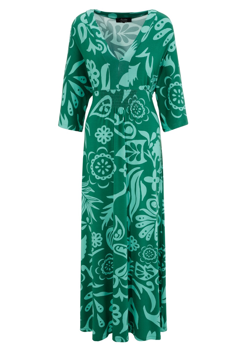 Летнее платье Selected, зеленый/светло-зеленый