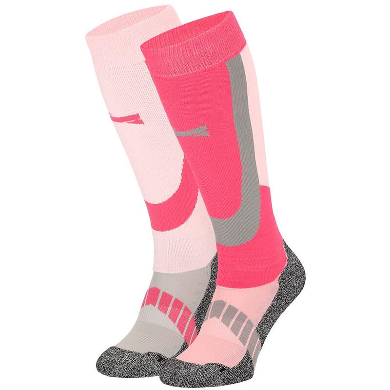 Лыжные носки/носки для сноуборда, комплект из 2 женских носков - шерсть мериноса - розовые XTREME SOCKSWEAR, цвет rosa