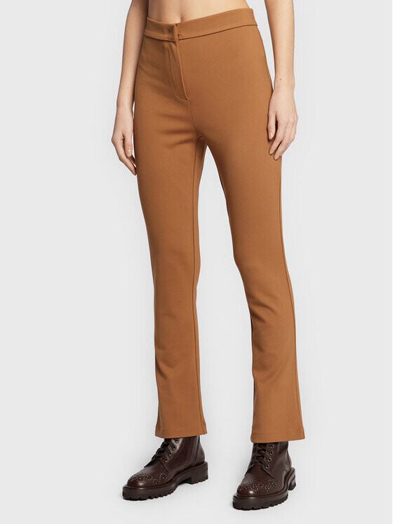 

Тканевые брюки прямого кроя Max Mara Leisure, коричневый