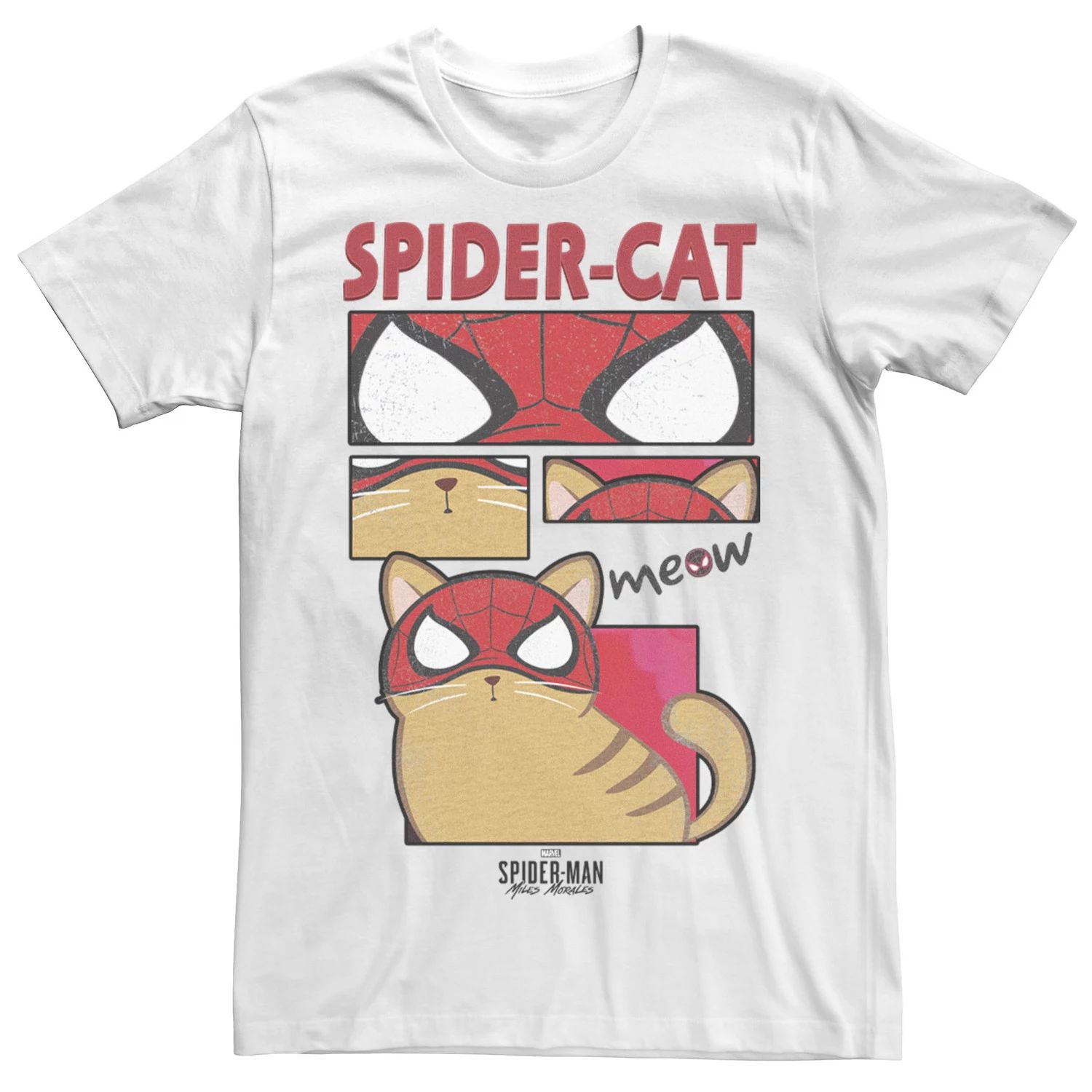 Мужская футболка с изображением комиксов Marvel Spider-Cat Licensed Character