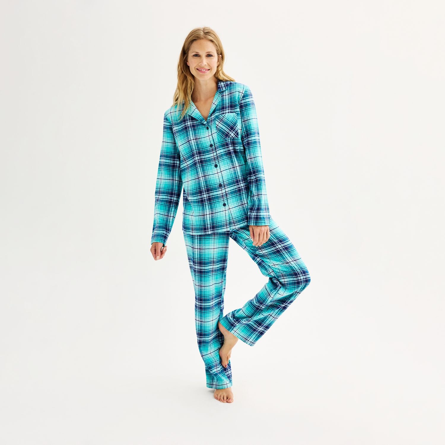 

Petite Sonoma Goods For Life Фланелевая пижамная рубашка и пижамные штаны Комплект для сна Sonoma Goods For Life