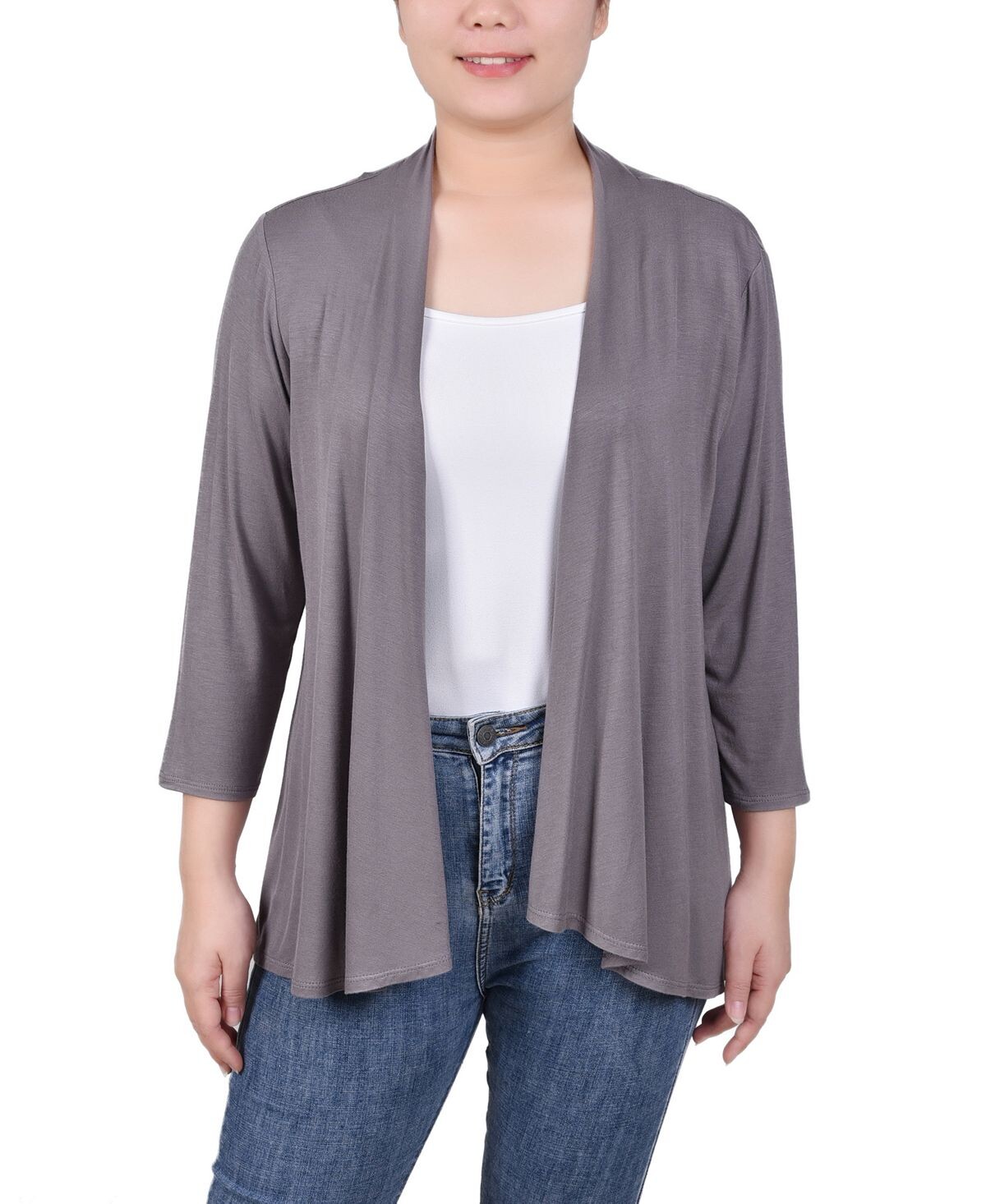 

Женский однотонный кардиган с рукавами 3/4 NY Collection