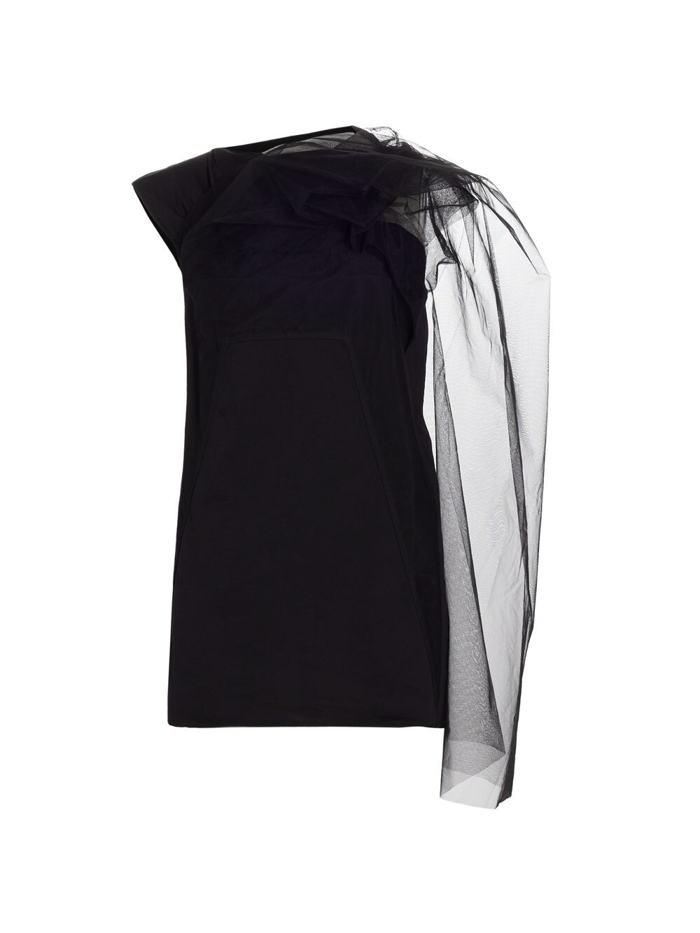 

Футболка-накидка из тюля Rick Owens, черный